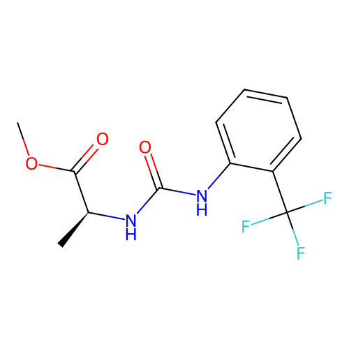 methyl N-{[2-(trifluoromethyl)phenyl]carbamoyl}-L-alaninate structure