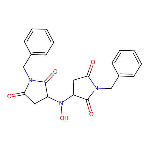 3,3'-(Hydroxyazanediyl)bis(1-benzylpyrrolidine-2,5-dione) structure