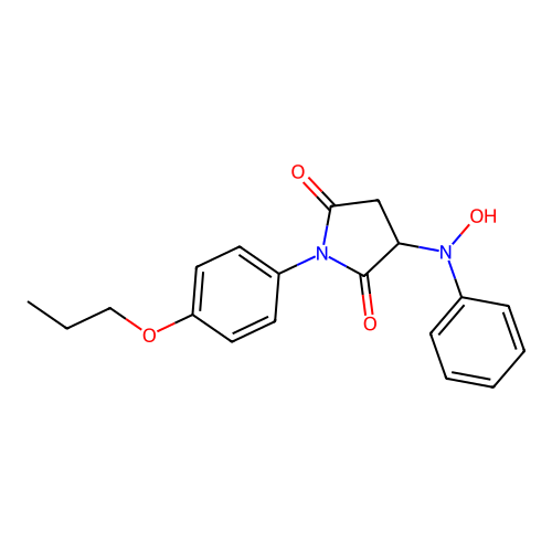 3-(Hydroxy(phenyl)amino)-1-(4-propoxyphenyl)pyrrolidine-2,5-dione structure
