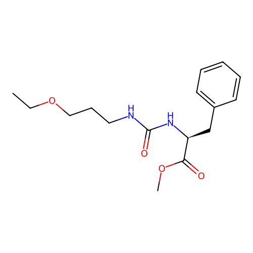 (S)-methyl 2-(3-(3-ethoxypropyl)ureido)-3-phenylpropanoate structure