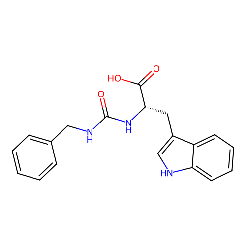 N-(benzylcarbamoyl)-L-tryptophan structure