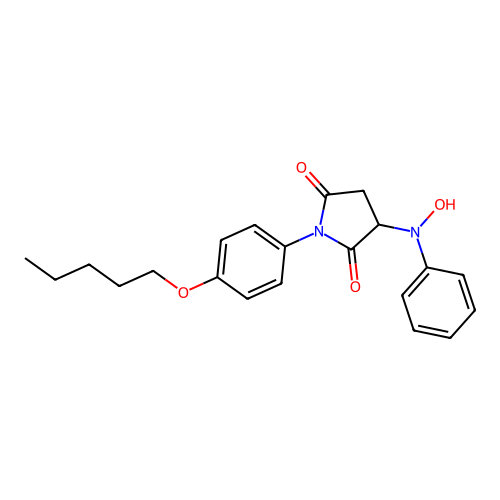 3-(Hydroxy(phenyl)amino)-1-(4-(pentyloxy)phenyl)pyrrolidine-2,5-dione structure