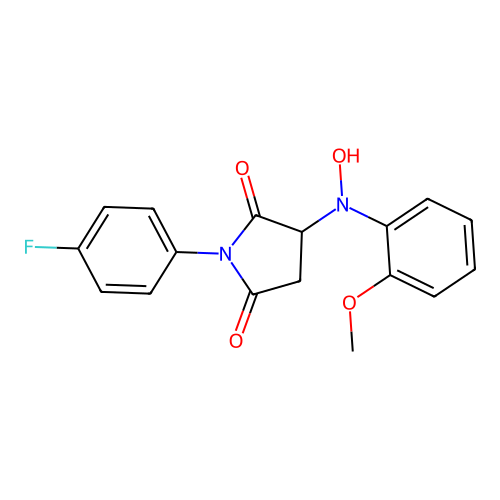 1-(4-Fluorophenyl)-3-(hydroxy(2-methoxyphenyl)amino)pyrrolidine-2,5-dione structure