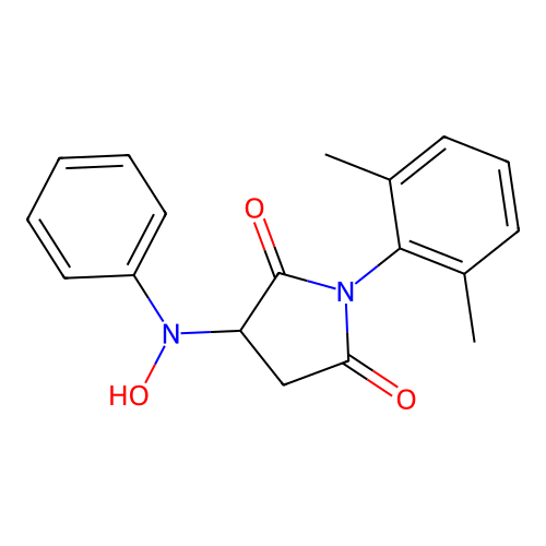 1-(2,6-Dimethylphenyl)-3-(hydroxy(phenyl)amino)pyrrolidine-2,5-dione structure
