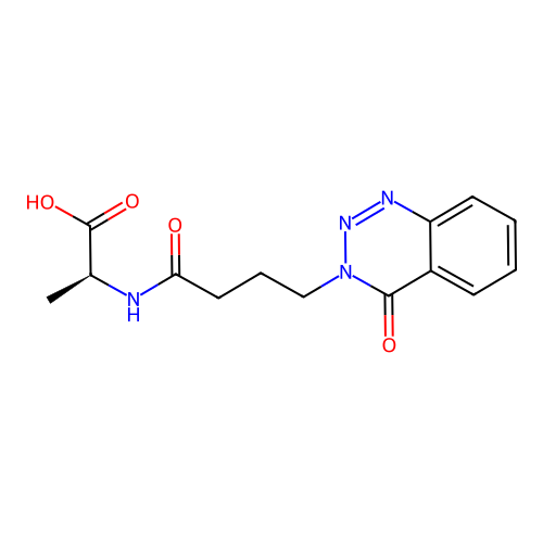 (2S)-2-[4-(4-oxo-1,2,3-benzotriazin-3-yl)butanoylamino]propanoic acid structure