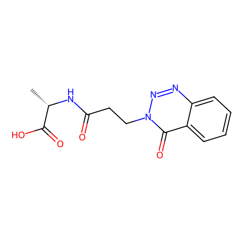 (2S)-2-[3-(4-oxo-1,2,3-benzotriazin-3-yl)propanoylamino]propanoic acid structure