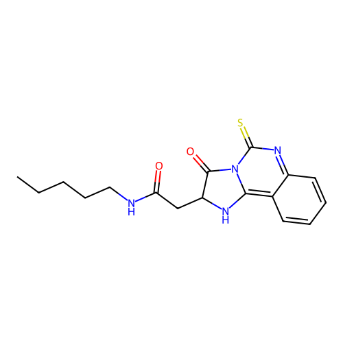 2-{3-oxo-5-sulfanylidene-2H,3H,5H,6H-imidazo[1,2-c]quinazolin-2-yl}-N-pentylacetamide structure
