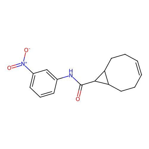 (4Z)-N-(3-nitrophenyl)bicyclo[6.1.0]non-4-ene-9-carboxamide structure