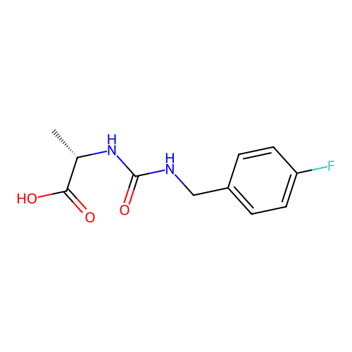 (S)-2-[3-(4-Fluoro-benzyl)-ureido]-propionic acid structure