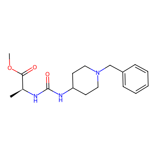 (S)-2-[3-(1-Benzyl-piperidin-4-yl)-ureido]-propionic acid methyl ester structure