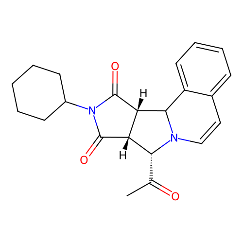 (8S,8aR,11aS)-8-Acetyl-10-cyclohexyl-8,8a,11a,11b-tetrahydro-pyrrolo[3',4':3,4]pyrrolo[2,1-a]isoquinol ine-9,11-dione structure