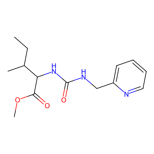 Methyl 3-methyl-2-(pyridin-2-ylmethylcarbamoylamino)pentanoate structure