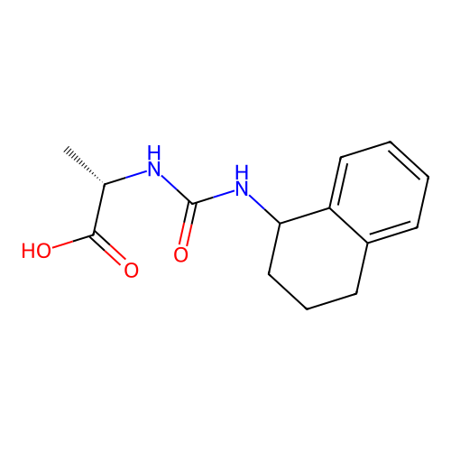 (S)-2-[3-(1,2,3,4-Tetrahydro-naphthalen-1-yl)-ureido]-propionic acid structure