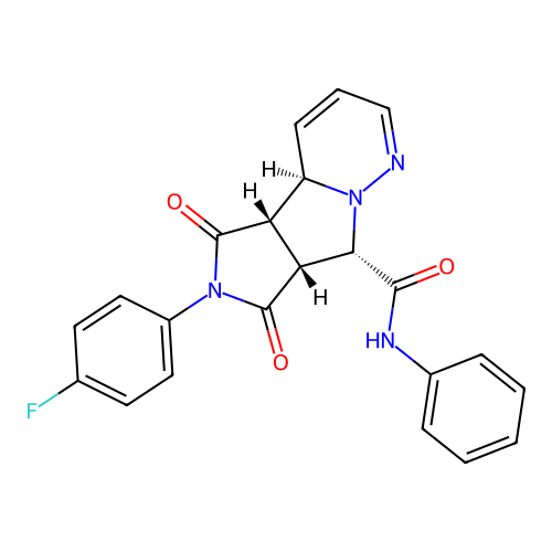(4aR,4bS,7aR,8S)-6-(4-fluorophenyl)-5,7-dioxo-N-phenyl-4b,5,6,7,7a,8-hexahydro-4aH-pyrrolo[3',4':3,4]pyrrolo[1,2-b]pyridazine-8-carboxamide structure