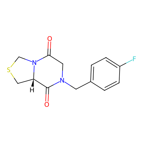 (R)-7-(4-Fluoro-benzyl)-tetrahydro-thiazolo[3,4-a]pyrazine-5,8-dione structure