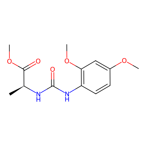 methyl N-[(2,4-dimethoxyphenyl)carbamoyl]-L-alaninate structure