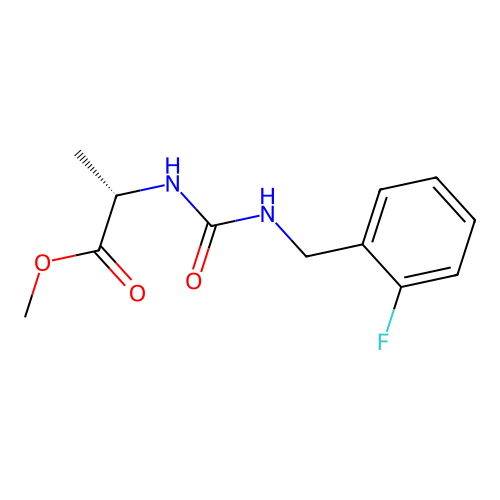 (S)-methyl 2-(3-(2-fluorobenzyl)ureido)propanoate structure