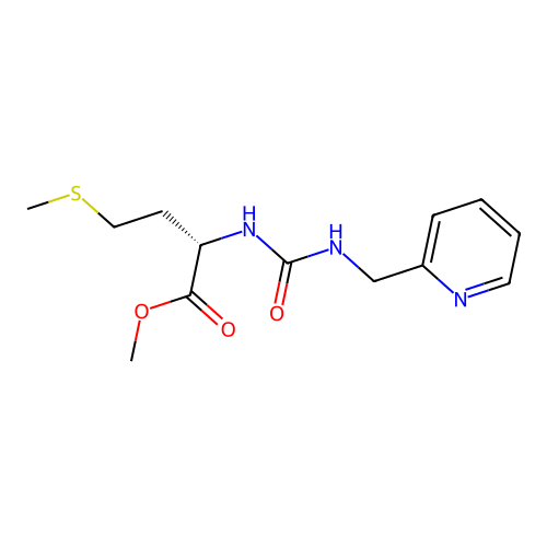 (S)-methyl 4-(methylthio)-2-(3-(pyridin-2-ylmethyl)ureido)butanoate structure