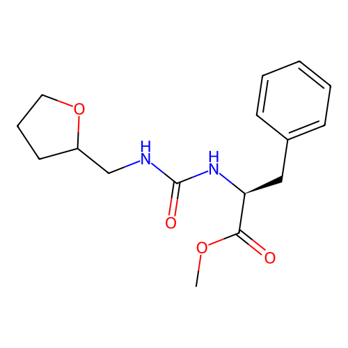 methyl N-[(tetrahydrofuran-2-ylmethyl)carbamoyl]-L-phenylalaninate structure