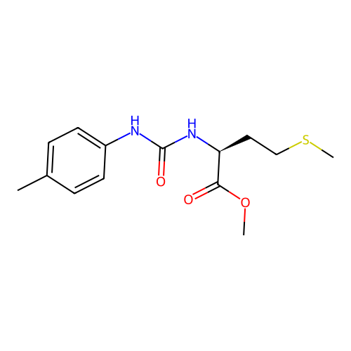 methyl N-[(4-methylphenyl)carbamoyl]-L-methioninate structure