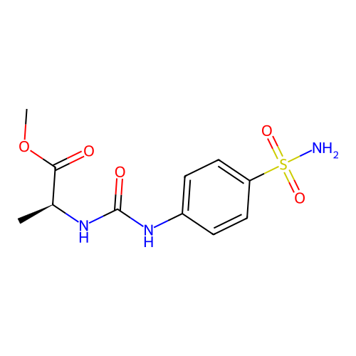 methyl N-[(4-sulfamoylphenyl)carbamoyl]-L-alaninate structure