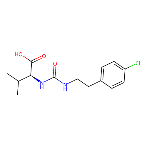 N-{[2-(4-chlorophenyl)ethyl]carbamoyl}-L-valine structure