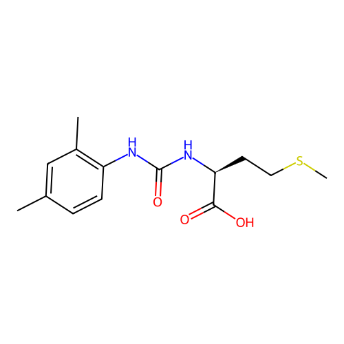 (2S)-2-[(2,4-dimethylphenyl)carbamoylamino]-4-methylsulfanylbutanoic acid structure