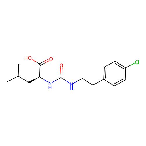 N-{[2-(4-chlorophenyl)ethyl]carbamoyl}-L-leucine structure