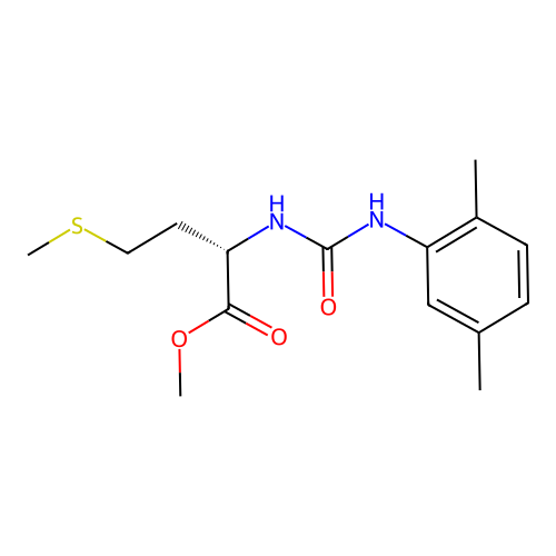 (S)-methyl 2-(3-(2,5-dimethylphenyl)ureido)-4-(methylthio)butanoate structure