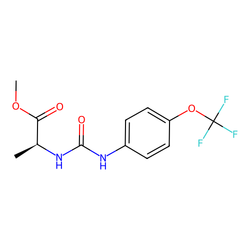 (S)-methyl 2-(3-(4-(trifluoromethoxy)phenyl)ureido)propanoate structure