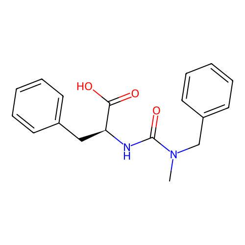 N-[benzyl(methyl)carbamoyl]-L-phenylalanine structure