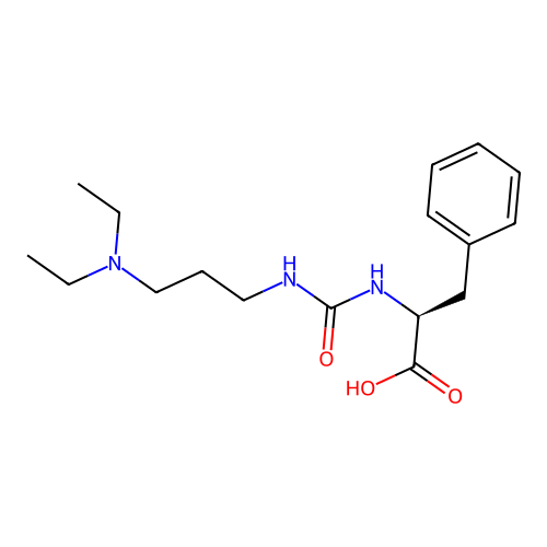 N-{[3-(diethylamino)propyl]carbamoyl}-L-phenylalanine structure