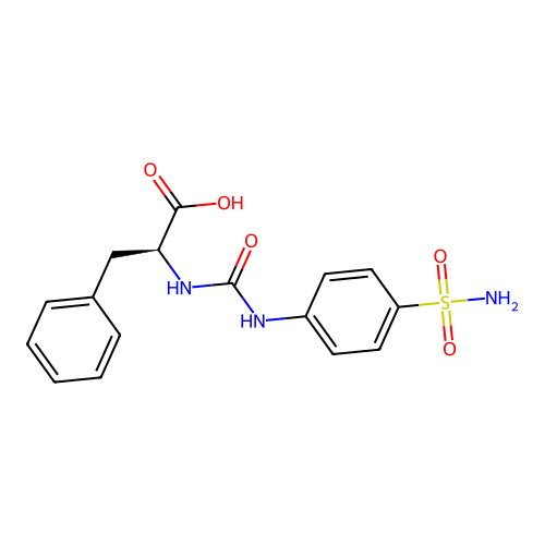 N-[(4-sulfamoylphenyl)carbamoyl]-L-phenylalanine structure