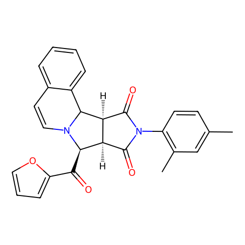 (8S,8aR,11aS)-10-(2,4-dimethylphenyl)-8-(furan-2-carbonyl)-11a,11b-dihydro-8H-pyrrolo[3',4':3,4]pyrrolo[2,1-a]isoquinoline-9,11(8aH,10H)-dione structure