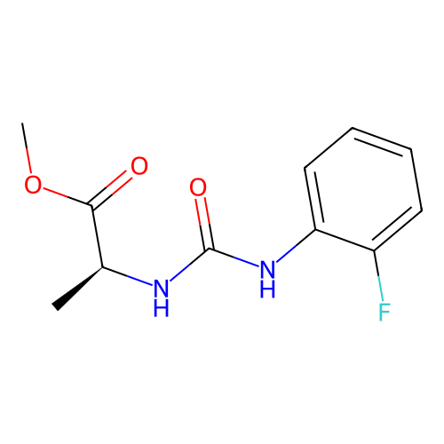 methyl N-[(2-fluorophenyl)carbamoyl]-L-alaninate structure