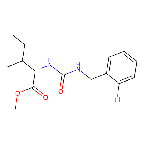 (2S,3R)-methyl 2-(3-(2-chlorobenzyl)ureido)-3-methylpentanoate structure