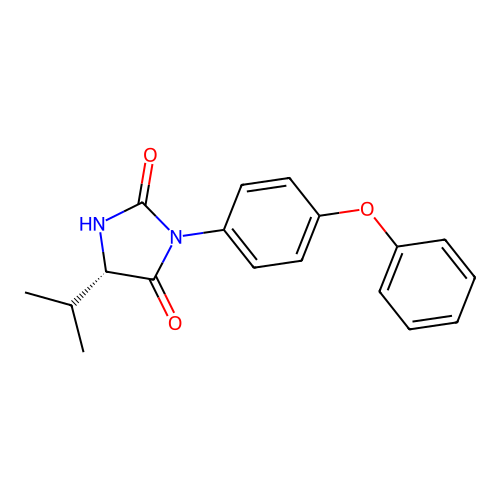 (5S)-3-(4-phenoxyphenyl)-5-(propan-2-yl)imidazolidine-2,4-dione structure