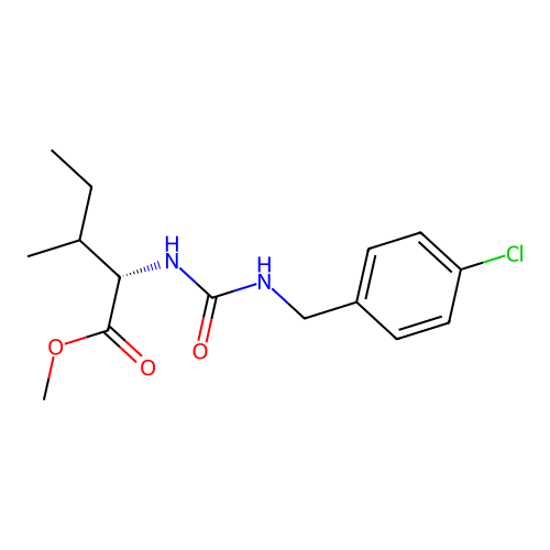 (2S,3R)-methyl 2-(3-(4-chlorobenzyl)ureido)-3-methylpentanoate structure