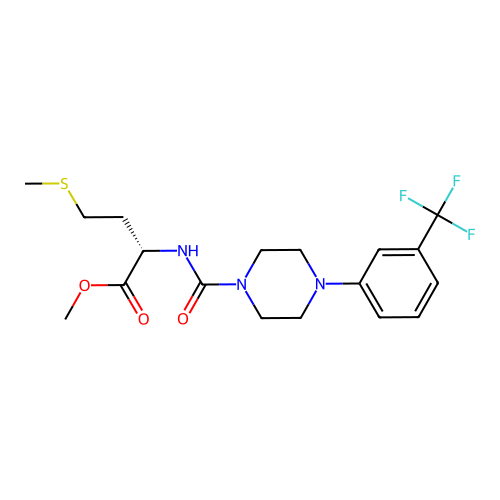 methyl N-({4-[3-(trifluoromethyl)phenyl]piperazin-1-yl}carbonyl)-L-methioninate structure
