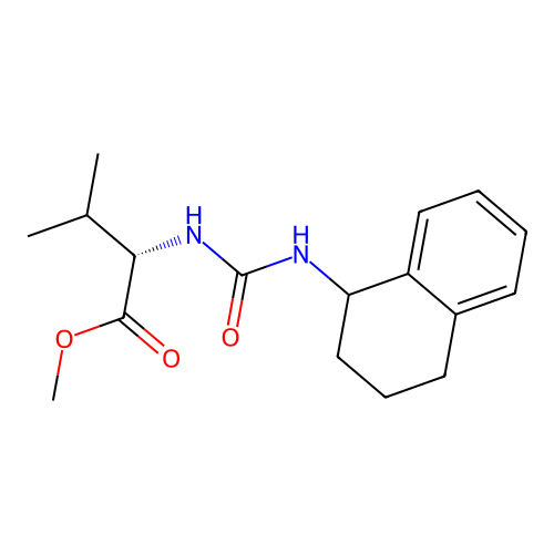 methyl N-(1,2,3,4-tetrahydronaphthalen-1-ylcarbamoyl)-L-valinate structure