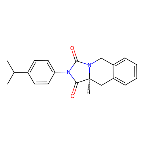 (10aS)-2-(4-propan-2-ylphenyl)-10,10a-dihydro-5H-imidazo[1,5-b]isoquinoline-1,3-dione structure