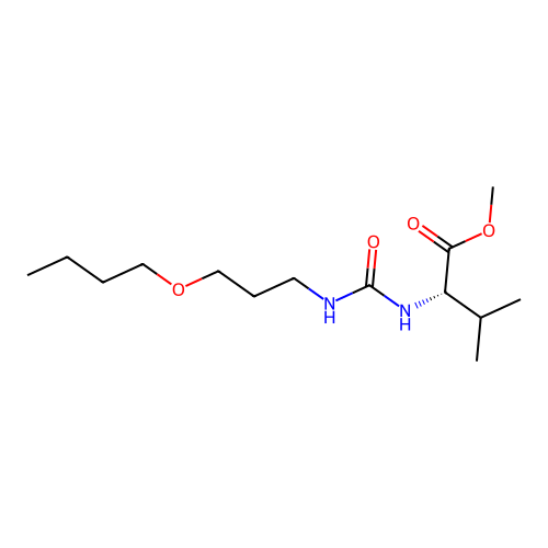 (S)-methyl 2-(3-(3-butoxypropyl)ureido)-3-methylbutanoate structure