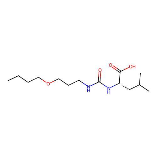 (2S)-2-(3-butoxypropylcarbamoylamino)-4-methylpentanoic acid structure
