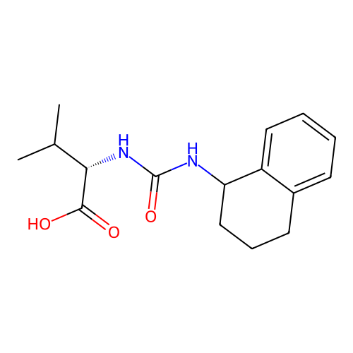 N-(1,2,3,4-tetrahydronaphthalen-1-ylcarbamoyl)-L-valine structure