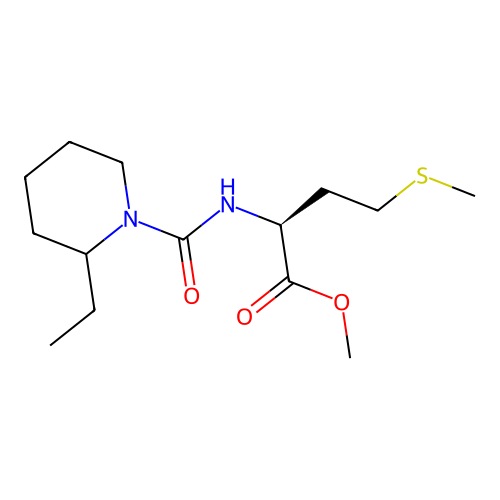 methyl N-[(2-ethylpiperidin-1-yl)carbonyl]-L-methioninate structure