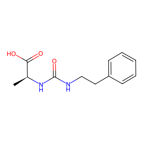 (S)-2-(3-phenethylureido)propanoic acid structure