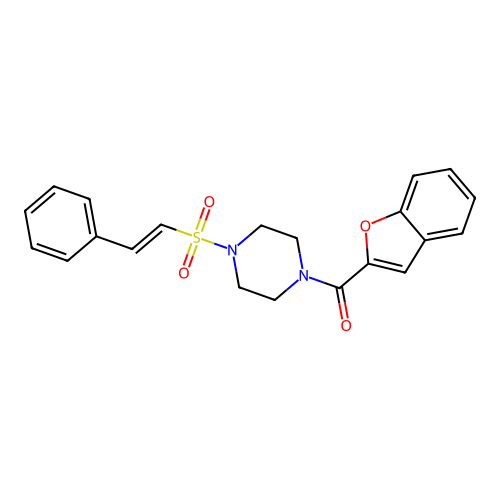 1-(1-Benzofuran-2-carbonyl)-4-(2-phenylethenesulfonyl)piperazine structure