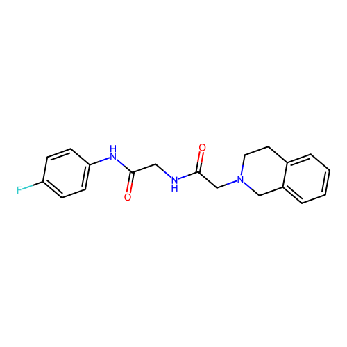 2-[[2-(3,4-dihydro-1H-isoquinolin-2-yl)acetyl]amino]-N-(4-fluorophenyl)acetamide structure