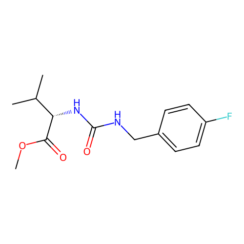 (S)-2-[3-(4-Fluoro-benzyl)-ureido]-3-methyl-butyric acid methyl ester structure