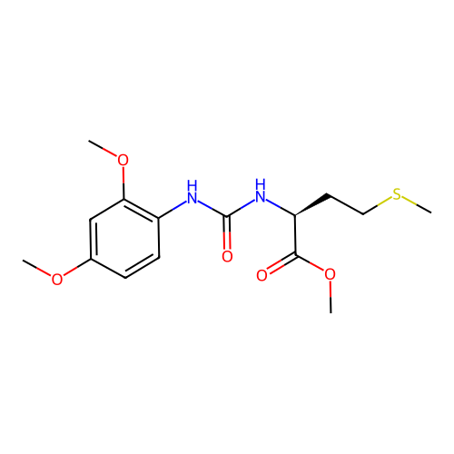 (S)-methyl 2-(3-(2,4-dimethoxyphenyl)ureido)-4-(methylthio)butanoate structure